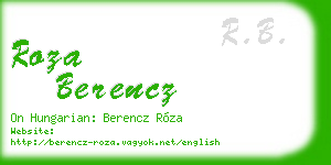 roza berencz business card